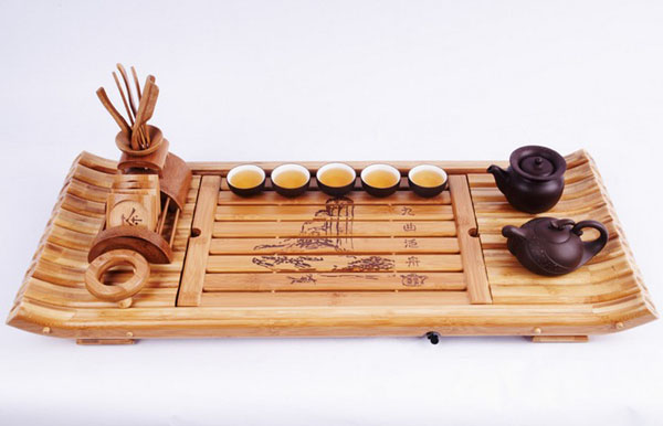 竹茶具，精美竹茶盤